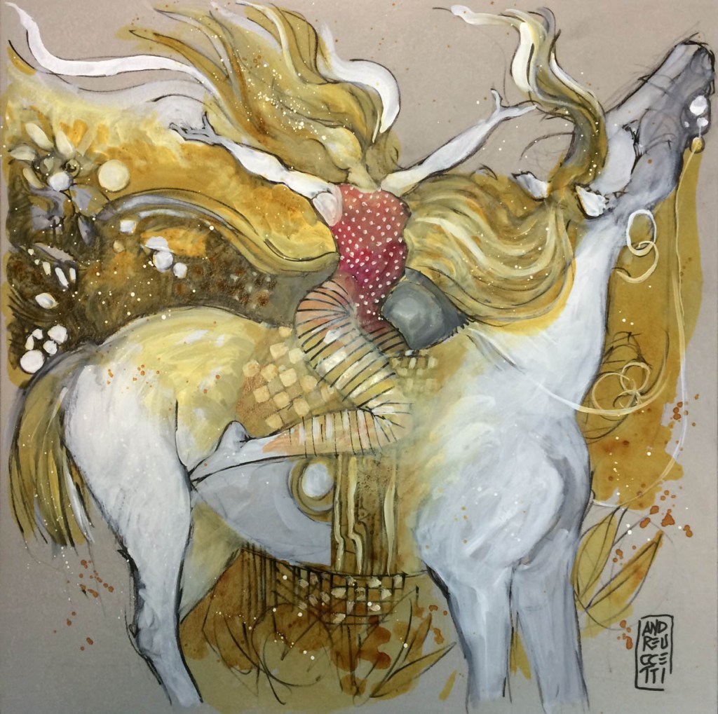 Acrylics on stoneware 60x60 cm