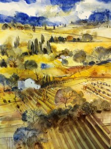 acrylic watercolours on gessoed forex board cm 30x42