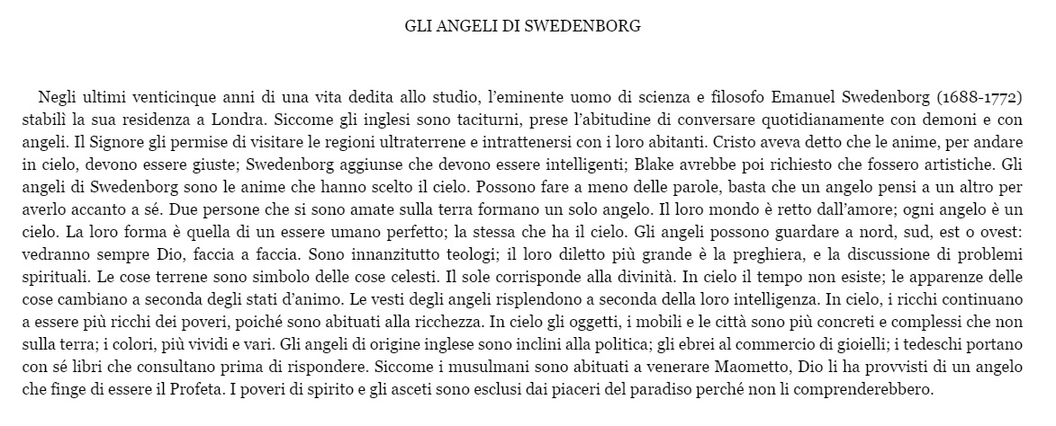 angeli di swedenborg-testo